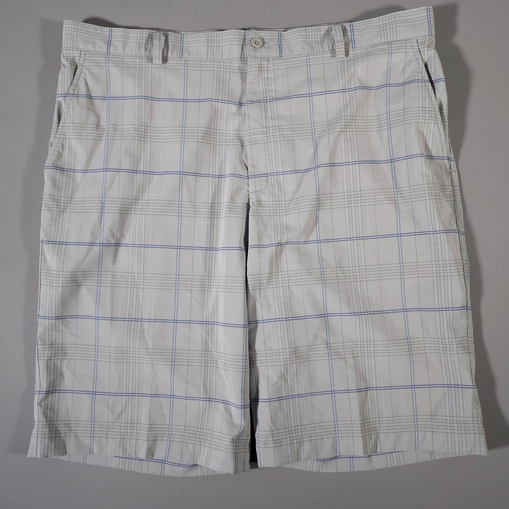 Nike Golf Shorts Mens‎ 40 Gray Blue Plaid Performance SU101002HKC 360203-061